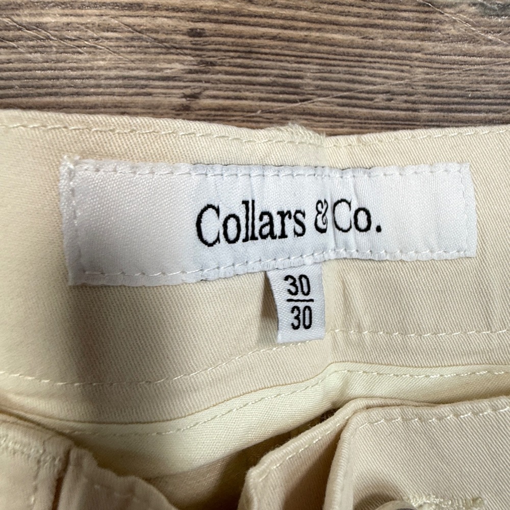 Collars & Co Mens Size 30x30 CEO 5-Pocket Pants Stone Beige Slim Straight NWT - Picture 7 of 11